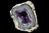 Purple Amethyst Geode with Polished Face - Uruguay #113838-3